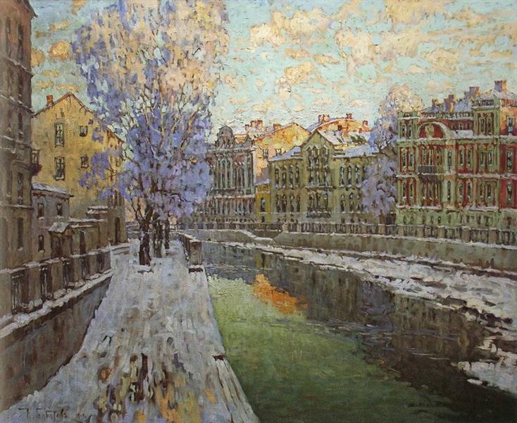 The Griboedov Canal in St.Petersburg, 1919 - Konstantin Ivanovich Gorbatov