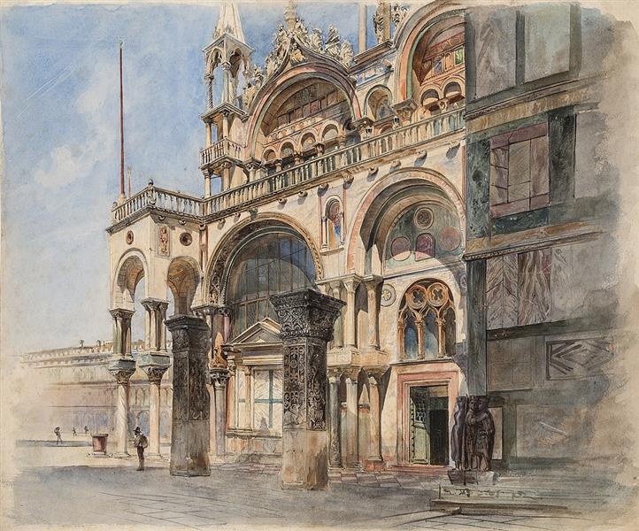 The Basilica of San Marco in Venice, c.1860 - Ludwig Passini