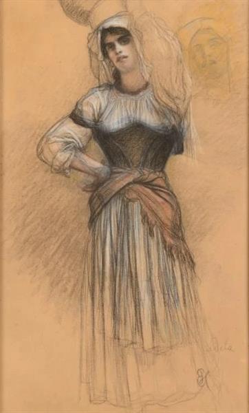 Adela, c.1859 - Ernest Hébert
