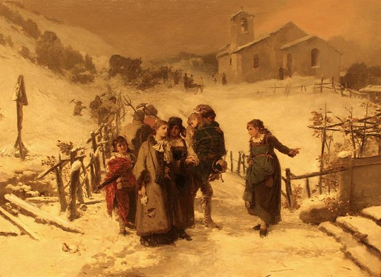 The Avalanche, 1886 - Girolamo Induno