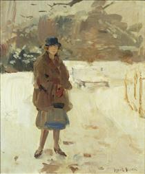 Winter in the Hague forest - Isaac Israels