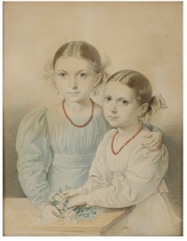 Austrian Family, The Daughters - Josef Kriehuber