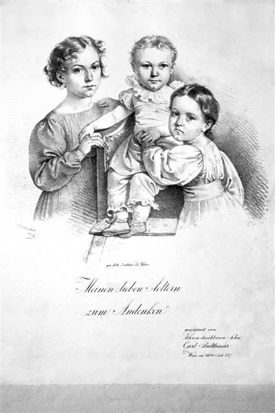 Kramich siblings, 1827 - Josef Kriehuber