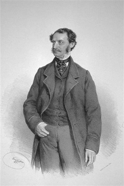 Sir Julius Benedict, German-born composer and conductor, 1861 - Josef Kriehuber