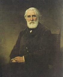 Portrait of Ivan Turgenev - 阿列克谢·阿列维奇·哈拉莫夫