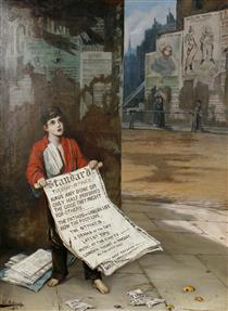 A London News Boy - Augustus Edwin Mulready