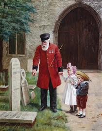 A Walk with Grandpa - Augustus Edwin Mulready