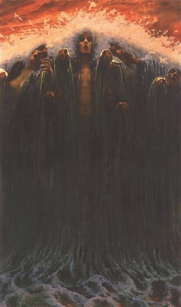The Wave, 1907 - Carlos Schwabe