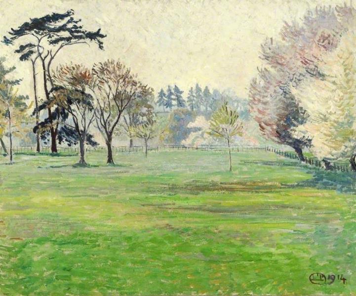 Blossom, Sun and Mist, Chipperfield, Hertfordshire, 1914 - Lucien Pissarro
