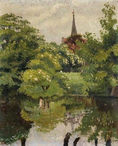 St Lawrence's Church, near Southminster, 1903 - Lucien Pissarro