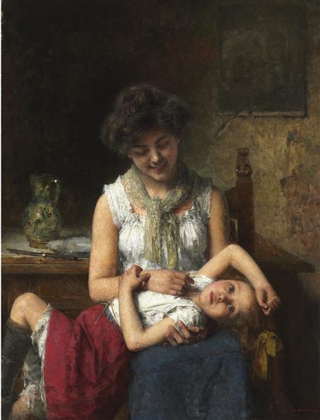 Moody Girl, c.1900 - Alexei Harlamoff