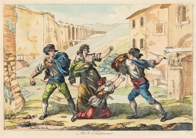 Litigation of Trasteverini people, 1809 - Bartolomeo Pinelli