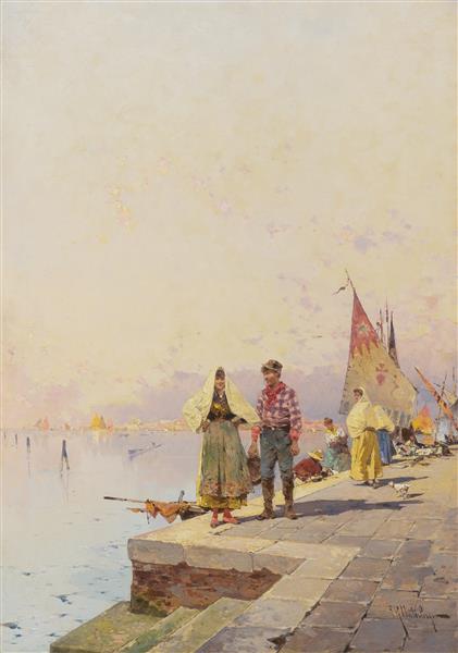 Sunny Day in Venice, c.1902 - Франц Рихард Унтербергер