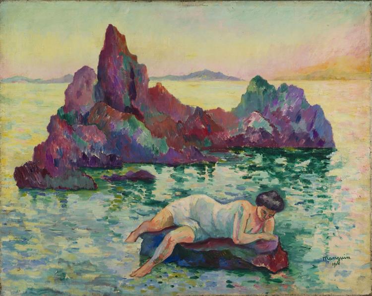Le Rocher (la Naïade, Cavalière), 1906 - Henri Manguin