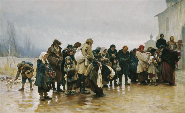 Beggars near the Church, 1889 - Иван Иванович Творожников
