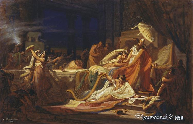 Feast of Belshazzar, 1874 - Ivan Tvorozhnikov