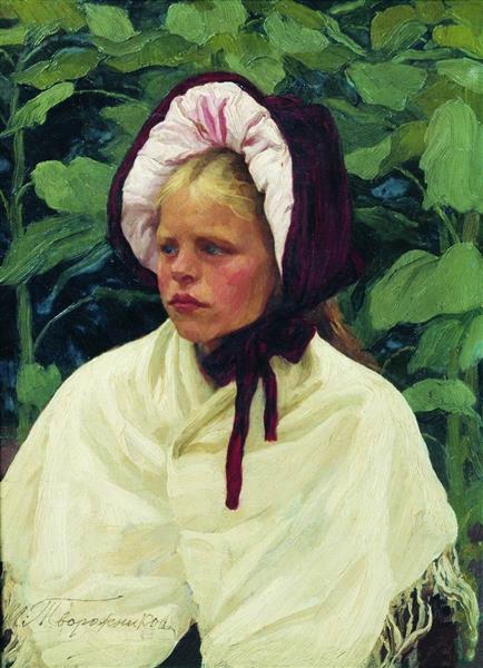 Portrait of the daughter, 1889 - Иван Иванович Творожников