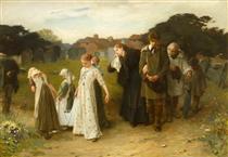Her First Born, Horsham Churchyard (Funeral of the First Born) - Frank Holl