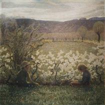 Flowery meadow - Giuseppe Pellizza da Volpedo