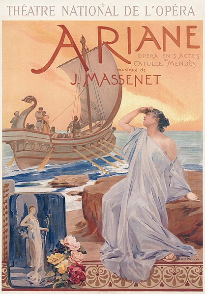 Poster for the opera Ariane of Massenet, 1906 - Albert Maignan