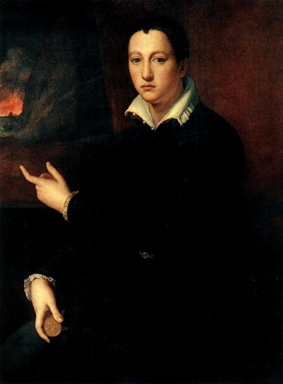 Portrait of a Young Man, Probably Antonio Medici, 1588 - Алессандро Аллорі