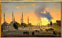 Constantinople (Now Istanbul), the Hippodrome - Ippolito Caffi
