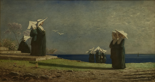 Nuns by the sea, 1869 - Vincenzo Cabianca