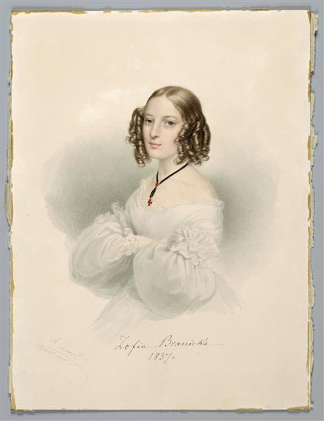 Portrait of Zofia Branicka, 1837 - Alexander Clarot