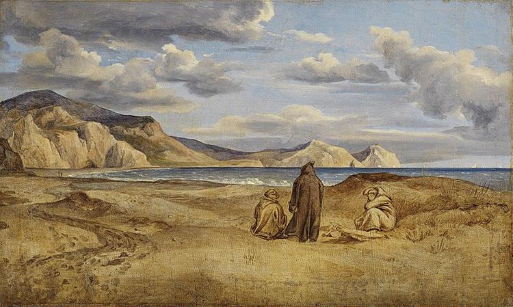 Sea coast at Cape Orlando in Sicily, 1820 - Heinrich Reinhold