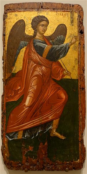 Archangel Gabriel from a King's Door with the Annunciation, c.1450 - Orthodox Icons