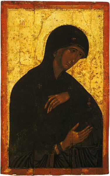 Vysotsky chin. Virgin Mary, 1387 - 1395 - Orthodox Icons