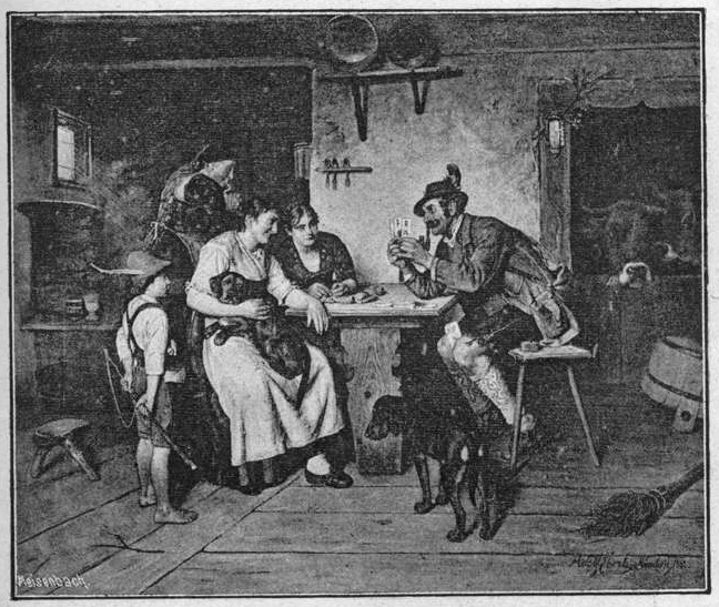 Card tricks, c.1888 - Адольф Эберле