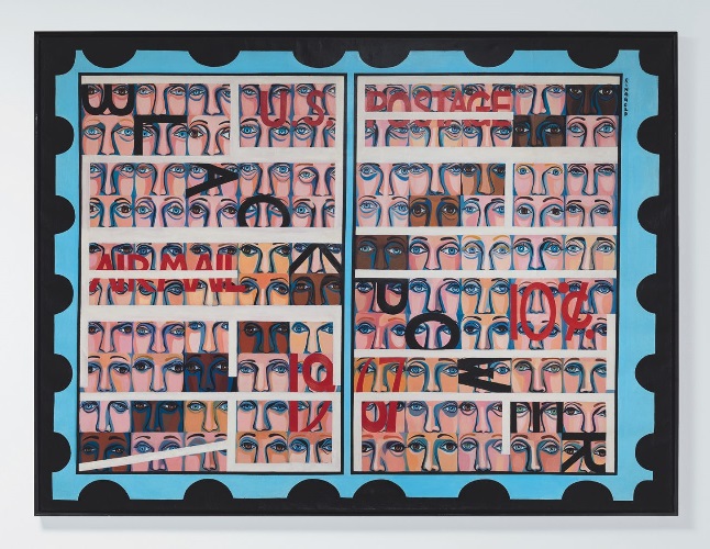 American People #19: US Postage Stamp Commemorating the Advent of Black Power, 1967 - Faith Ringgold