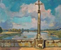 Road Crucifix on the Bridge over the River Loire in Beaugency, France - Lili Elbe