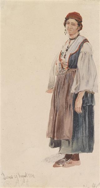 Dalmatian woman (29 August 1840), 1840 - Рудольф фон Альт
