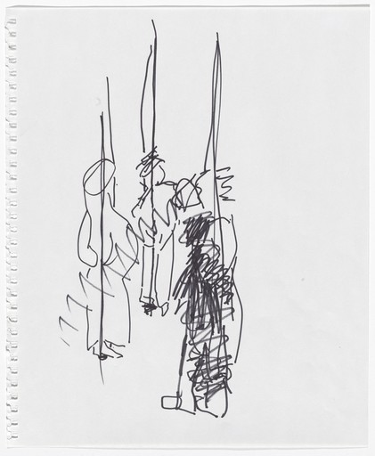 Solo Drawing from the ”Hangers” Performance, 2010 - Simone Forti
