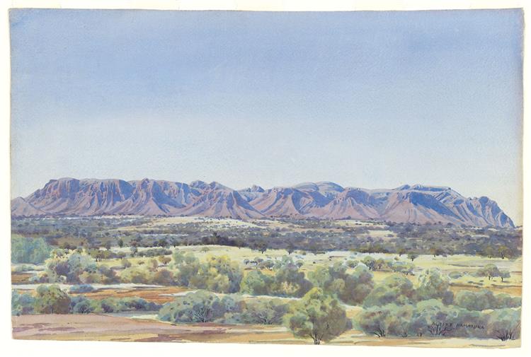Gosses Bluff, c.1945 - Альберт Наматжира