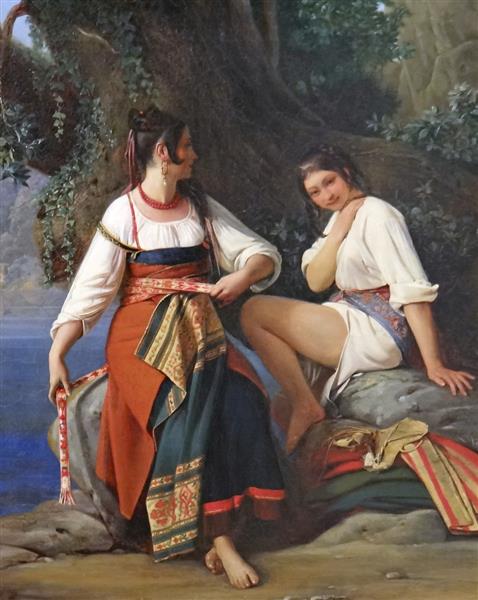 Two bathers, costume of Saint-Donato, 1827 - Léopold Robert