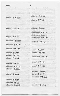 Dictionary – Pain (detail) - Mladen Stilinović