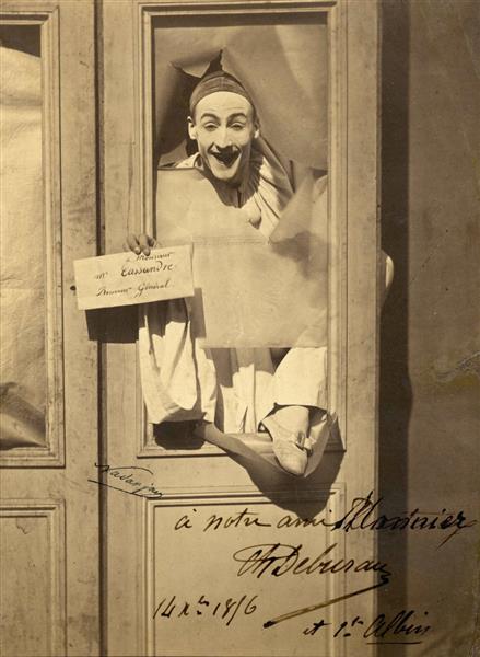 Pierrot Climbing Through a Window, c.1854 - Надар