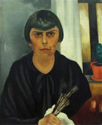Self-Portrait with Brushes - Else Berg