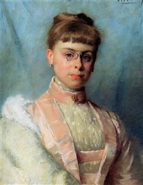 Portrait of Johanna Eugenia Theadora Van Hoorn Schouwe - Thérèse Schwartze