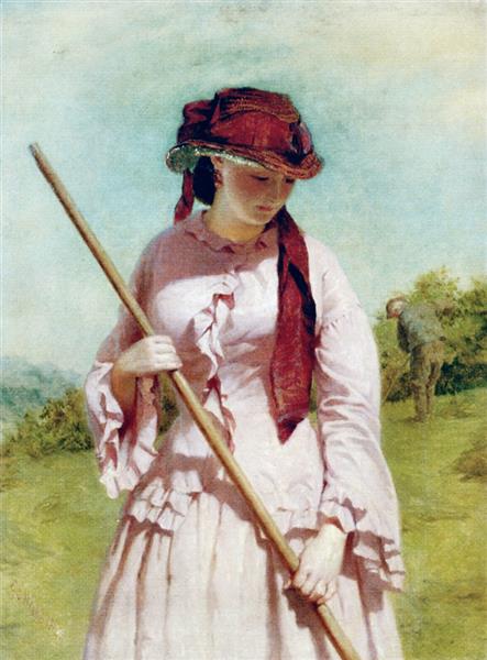 The farmers daughter, c.1880 - George Elgar Hicks