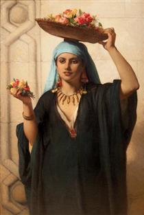 Flower Girl in Cairo - Jean-François Portaels
