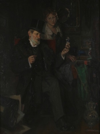 An interior scene, 1890 - Karl Gussow