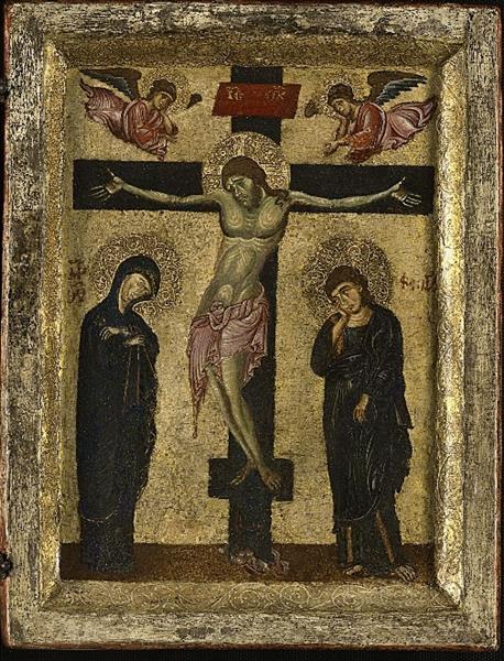 Crucifixion (Diptych, Left part), c.1275 - c.1280 - Orthodox Icons