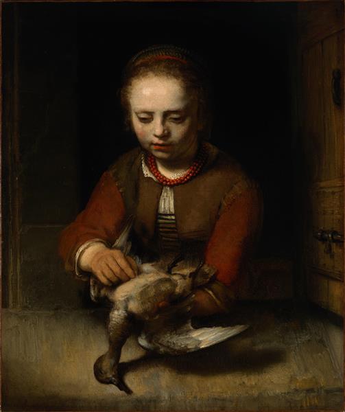Young Girl Plucking a Duck, c.1645 - Барент Фабрициус