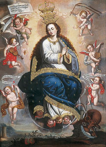 Immaculate Virgin Victorious over the Serpent of Heresy, c.1690 - Басилио Санта Крус Пумакальяо