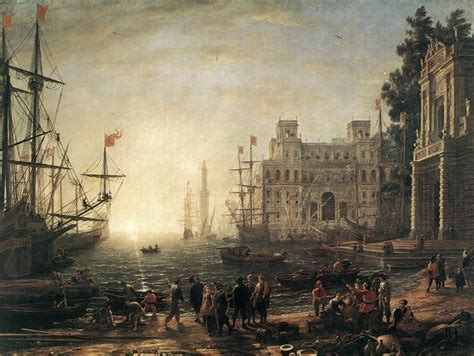 Port de mer avec villa Médicis, 1638 - Claude Gellée
