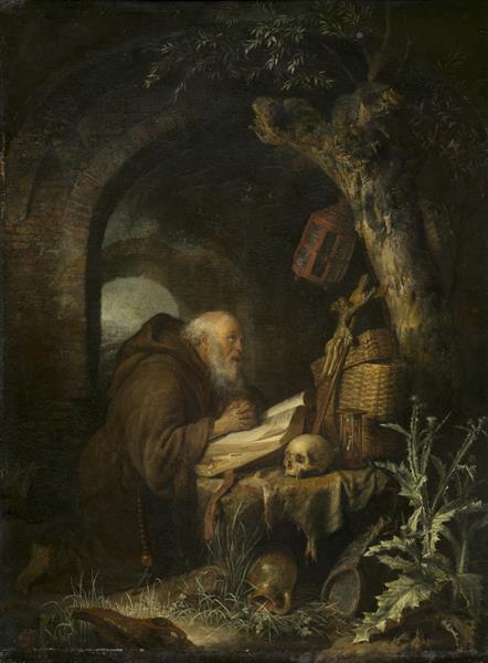 O Eremita, 1670 - Gerrit Dou